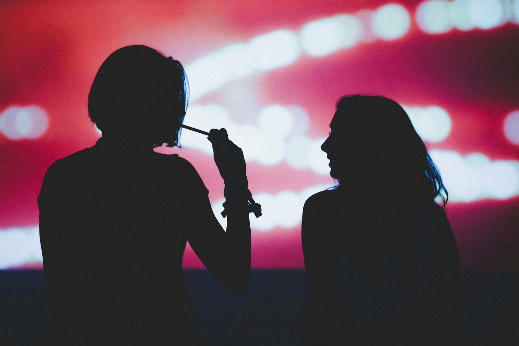 Girl vaping at concert